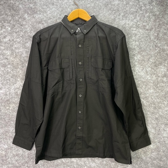 EOTAC Operator Grade Shirt Mens Large Black Tactical Button Up - Picture 1 of 11